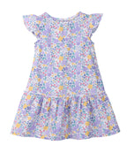 FLORAL PRINT FRILL DRESS MULTI - COL