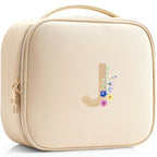 Vlando Wedding Gifts for Bride, Initial Make up Storage Bag,Travel Cosmetic Bag for Women Personalized Birthday Gifts Preppy Tra