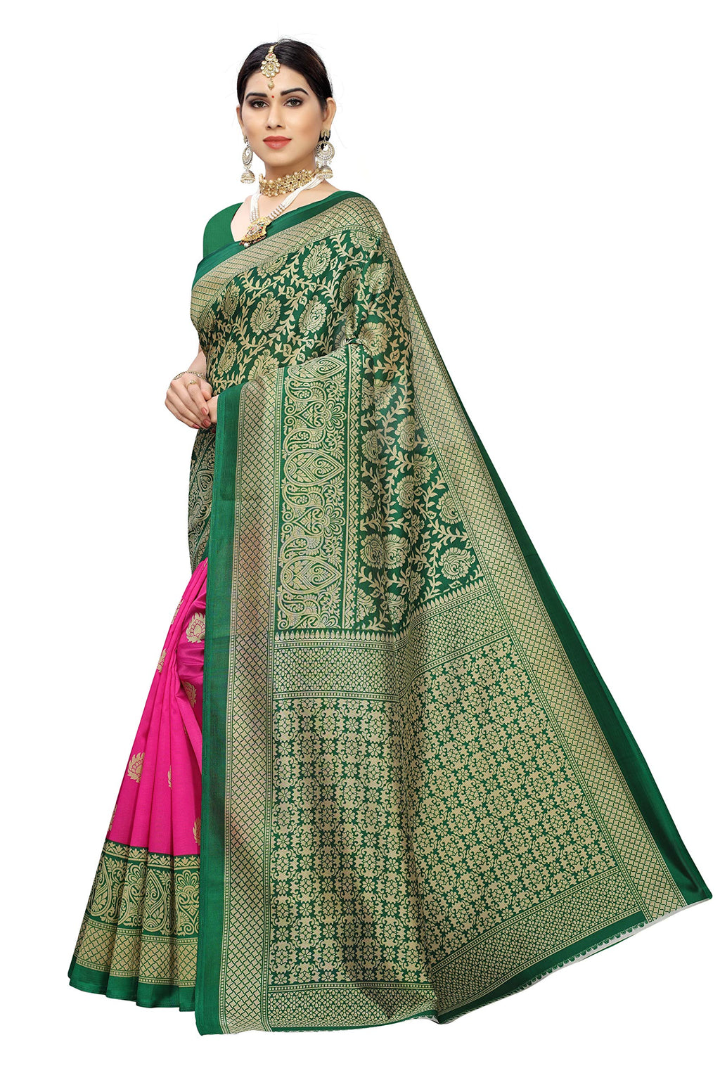 Yashika Women's Plain Weave Art Silk Saree With Blouse Piece (Sdpl-Metro)