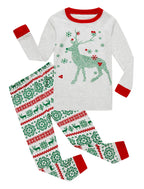Family Feeling Baby Girls Boys Long Sleeve Christmas Pajamas Sets 100% Cotton Pyjamas Toddler Infant Kids 18-24 Months Reindeer