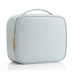 Vlando Travel Makeup Bag Faux Leather Large Make Up Bag Cosmetic Case Organizer Portable Makeup Travel Bag for Women with Adjust