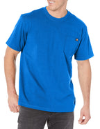 Dickies mens Heavyweight Crew Neck Short Sleeve Tee Henley Shirt, Royal Blue, Medium US