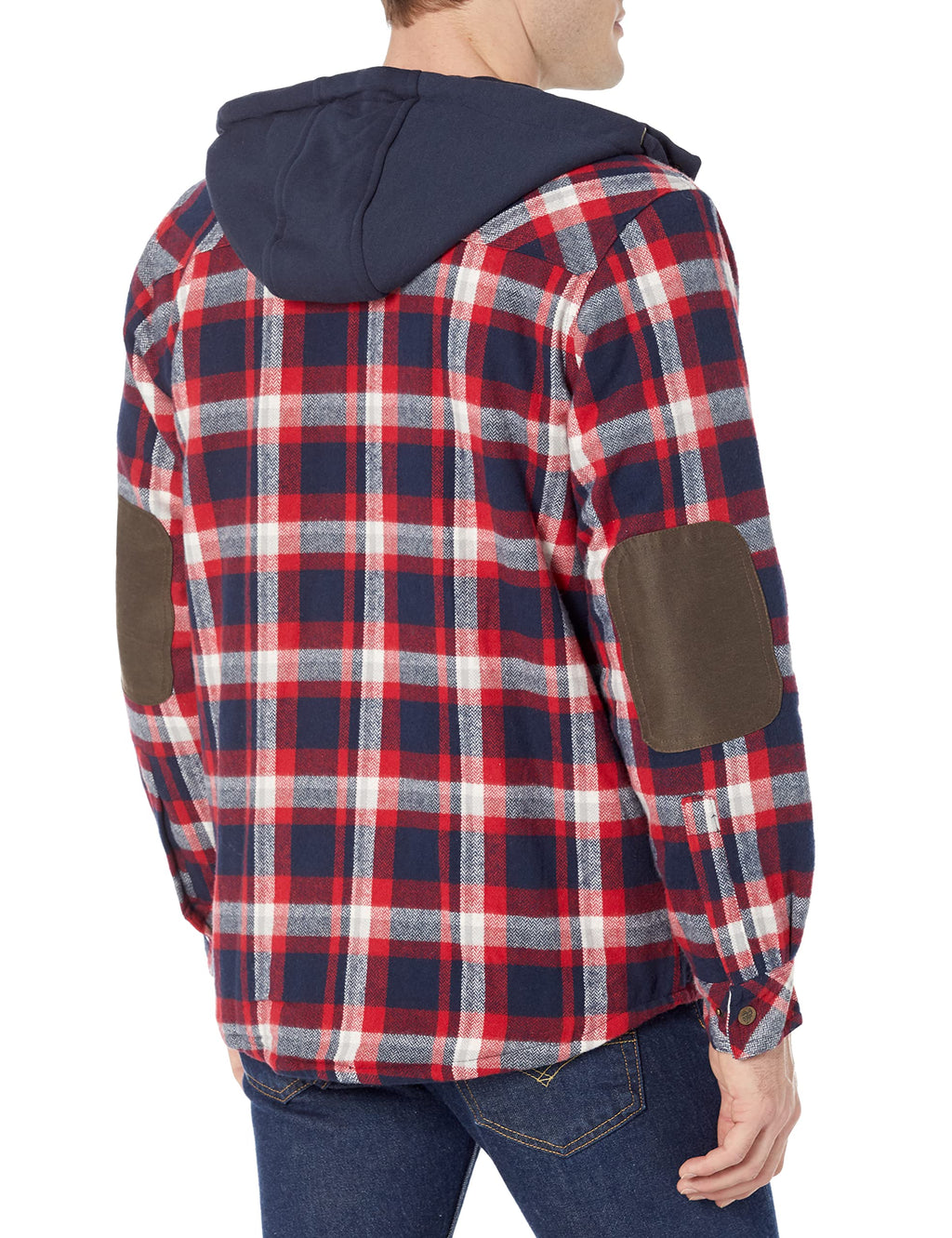 Legendary Whitetails Men's Big & Tall Camp Berber Lined Hooded Flannel Shirt Jacket, Night Racer Plaid, XX-Large Tall