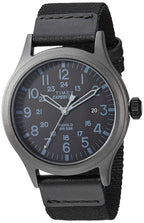 Timex Men's Expedition Scout 40mm Watch - Black Case Black Dial with Black Fabric & Leather Strap
