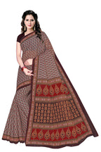 TAMAIRA FASHION Womens Plain Weave Cotton Saree Without Blouse Piece (802_Dark Chocolate)