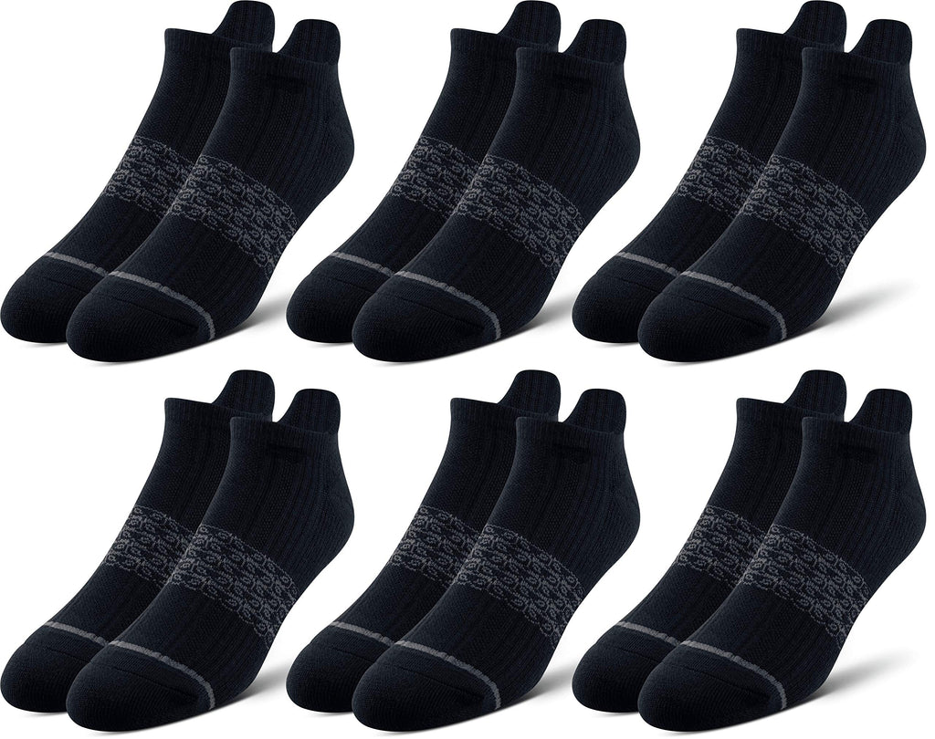 Pair of Thieves Mens Athletic Performance Socks - 6 Pack Cushioned Low Cut Socks for Men