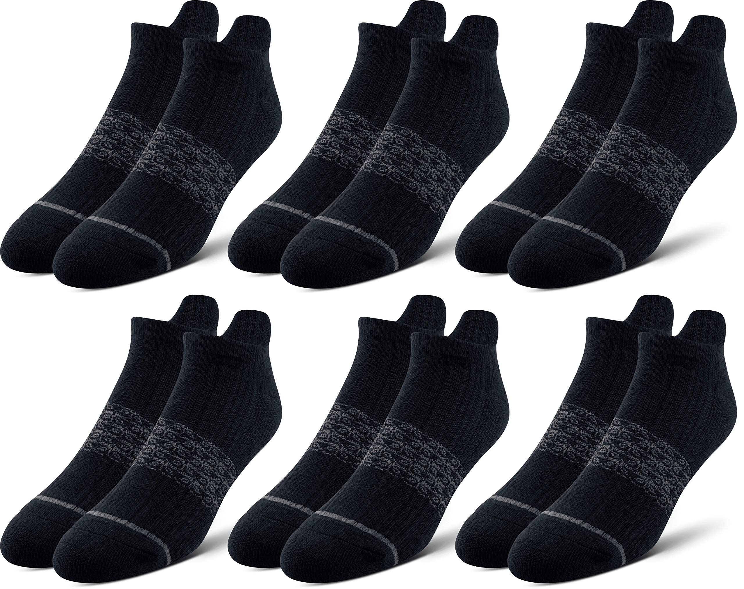 Pair of Thieves Mens Athletic Performance Socks - 6 Pack Cushioned Low Cut Socks for Men