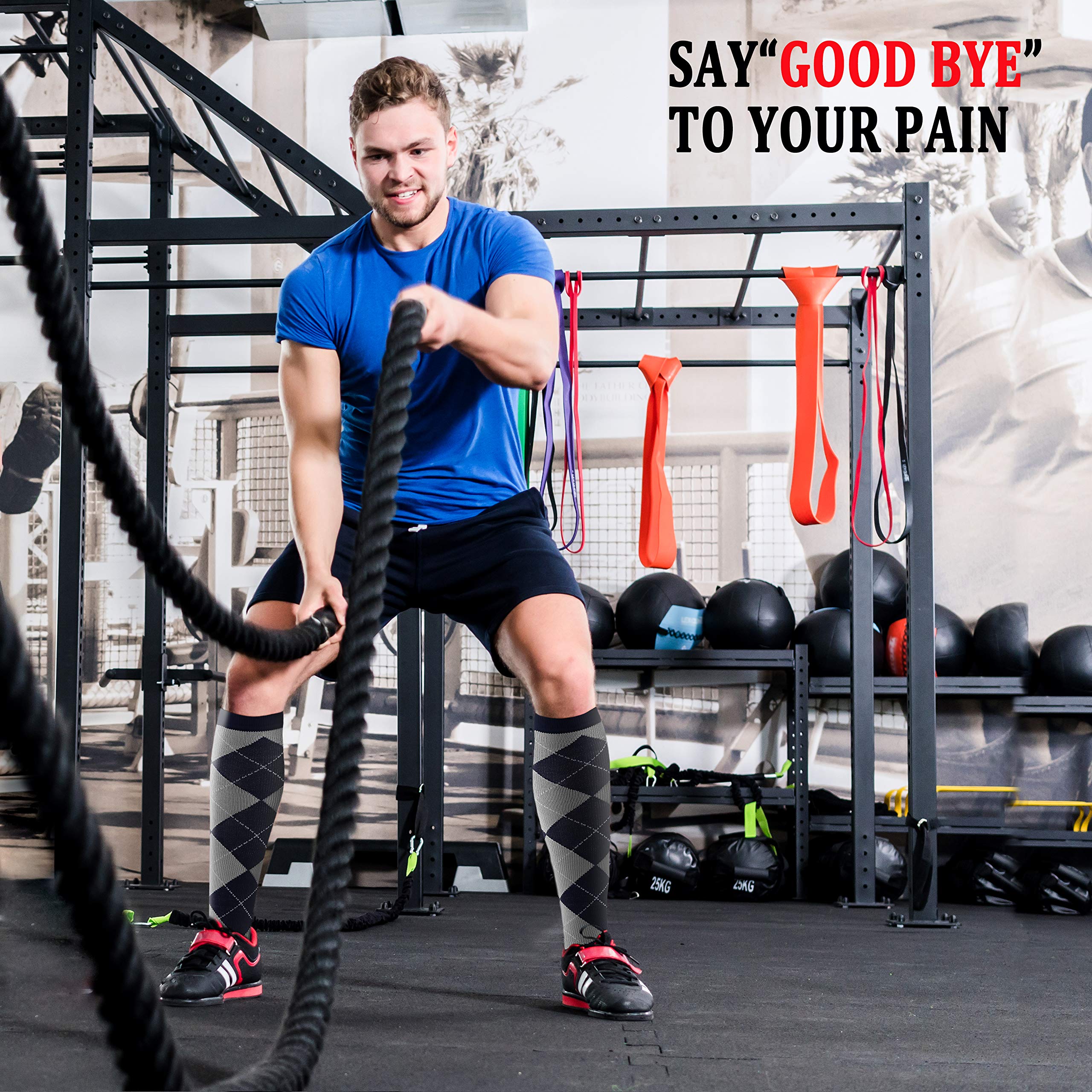 WITHYOU Compression Socks (8 Pairs), 15-20 mmHg is Best Athletic for Men & Women, Running, Flight, Travel, Pregnant - Boost Perf