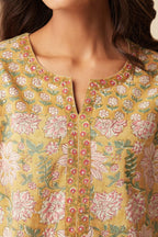 Yashika Women'S Cotton Blend Kurta Set: Ethnicity For The Modern Woman: Redefine Your Style With Our Printed Sets, Blending Tradition And Contemporary Fashion!