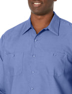 Red Kap Mens Industrial Work Shirt, Regular Fit, Long Sleeve, Petrol Blue, 3X-Large
