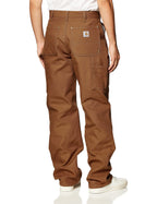 Carhartt Men's Firm Duck Double-Front Work Dungaree Pant B01, Brown, 34W X 34L