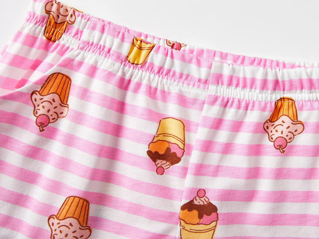 Pajamas for Girls Cute Cupcakes Comfy Summer 2-Piece Clothe Set Kid Size 5T