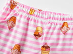 Pajamas for Girls Cute Cupcakes Comfy Summer 2-Piece Clothe Set Kid Size 5T