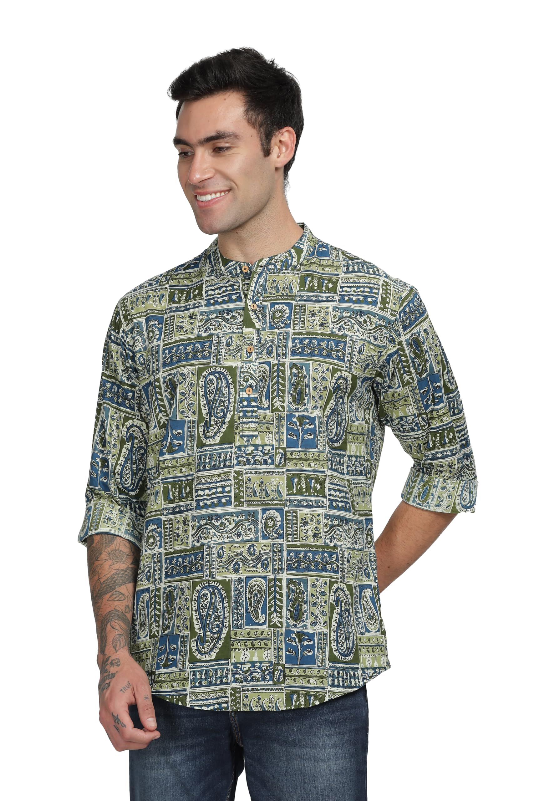 Be Active MenS Cotton Regular Shirt (Scpr-2_Multicolour