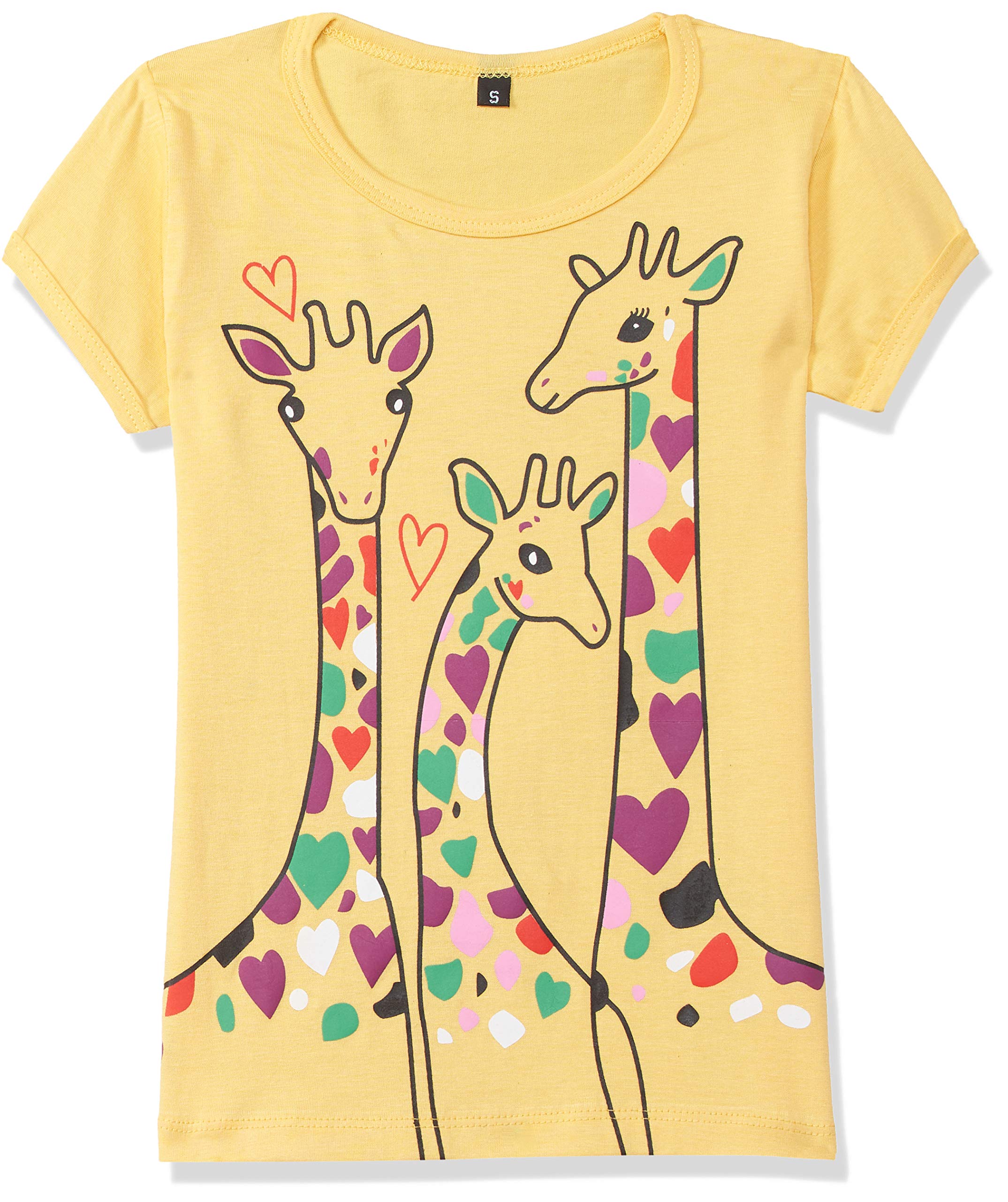 T2F Girls Cotton Regular Fit T-Shirt(Pack of 5)