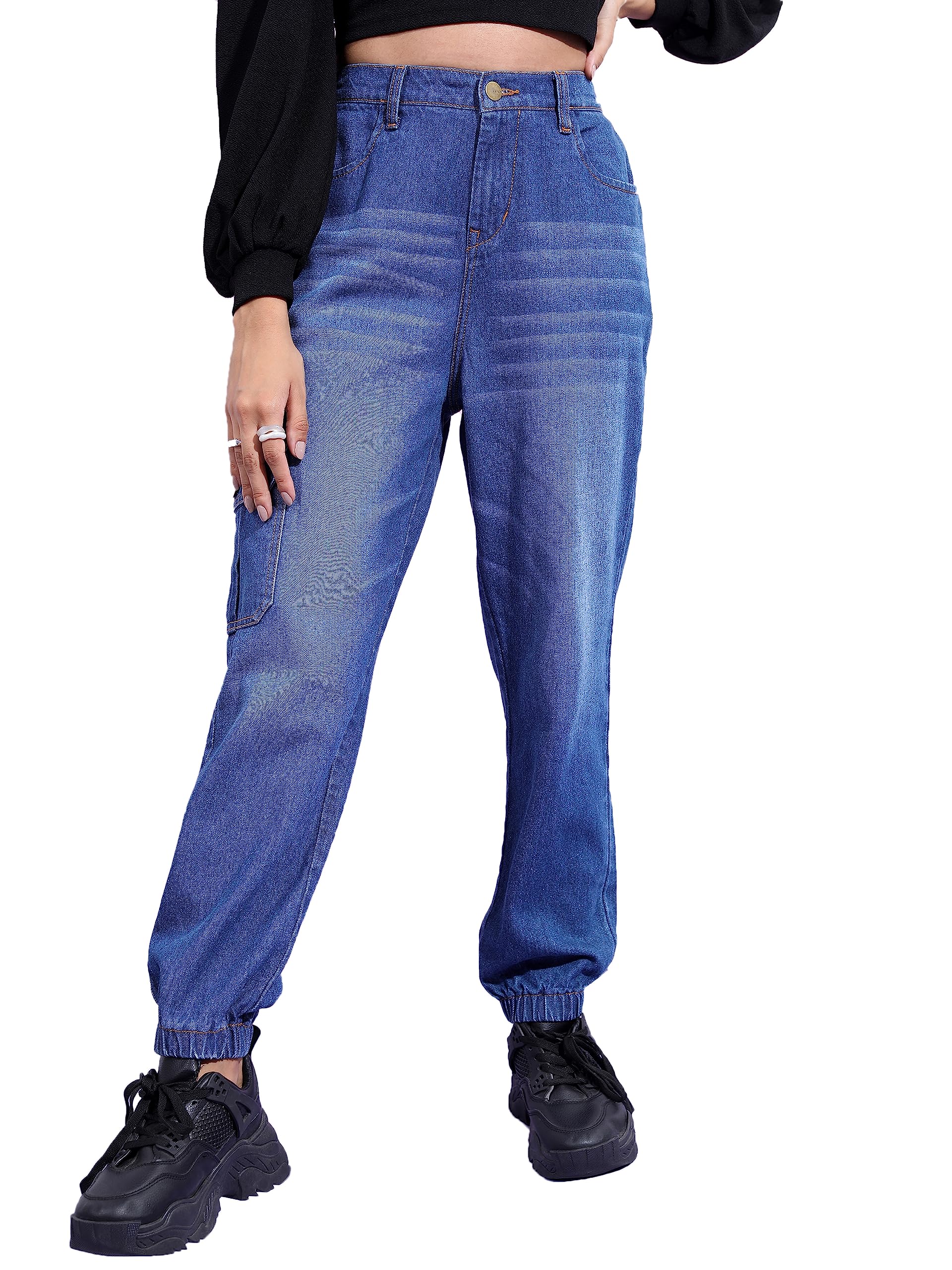 Ketch Women Jogger Fit Youth Jeans (Khjn000885_Blue_32)