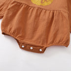 Shalofer Baby Girl Thanksgiving Outfit Pumpkin Thanksgiving Clothes 1st Birthday Bodysuit(Orange Pumpkin)
