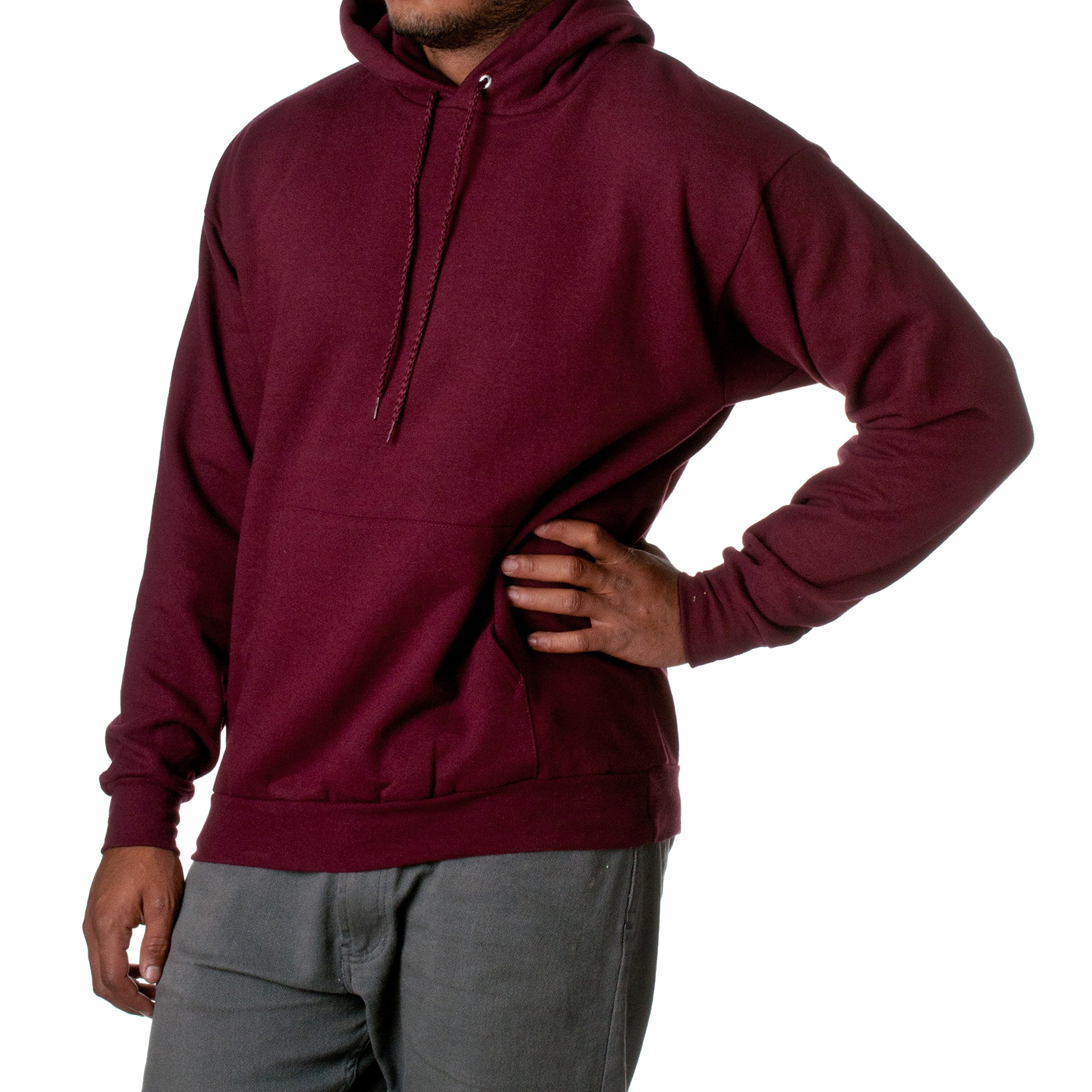 Unisex Ecosmart 5050 Pullover Hooded Sweatshirt - WHITE - S(D0102H7K3IX)