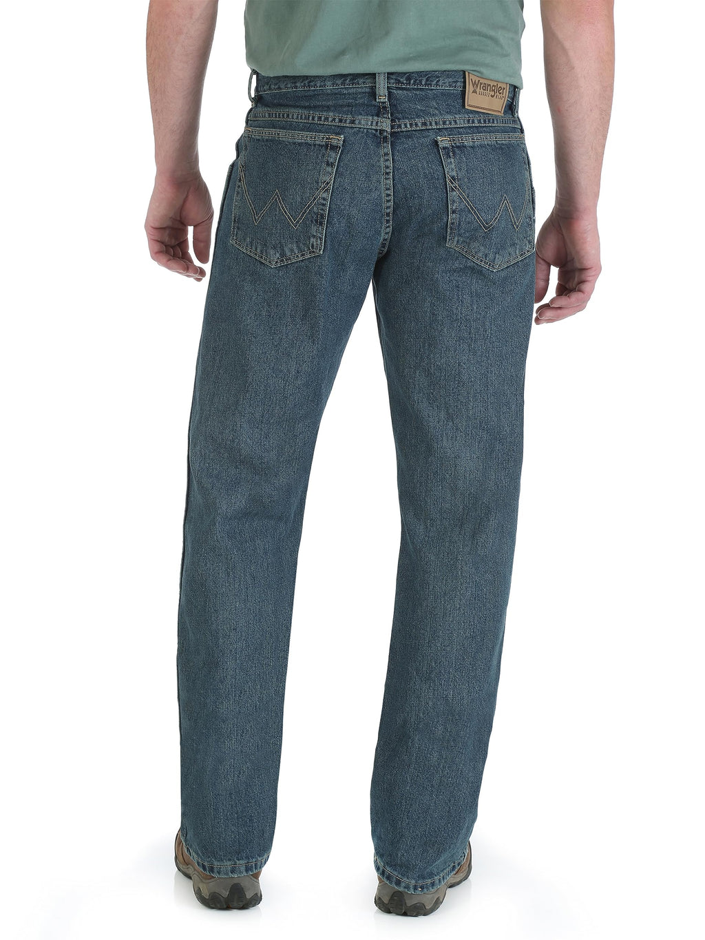 Wrangler mens Rugged Wear Relaxed Straight Fit jeans, Mediterranean, 36W x 32L US