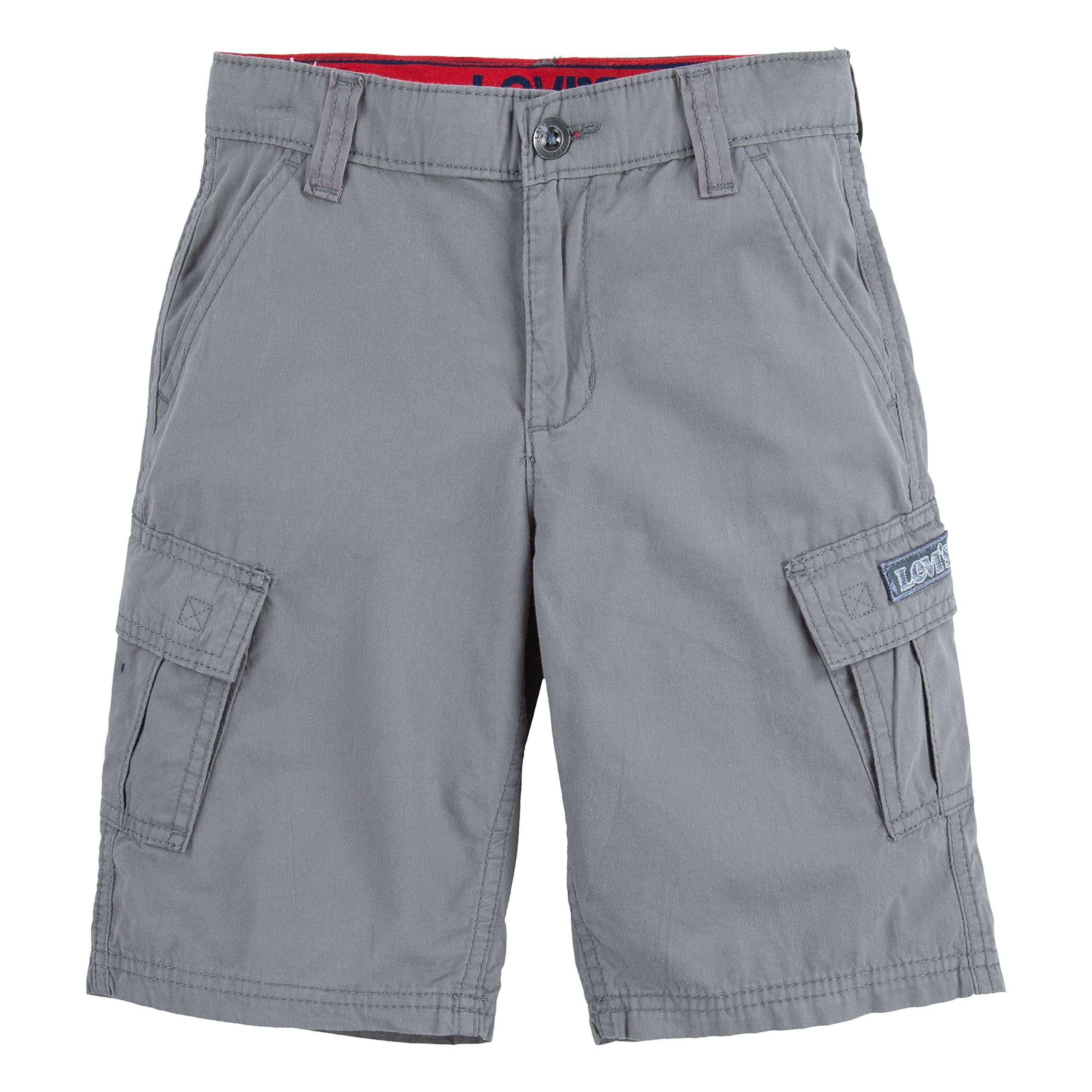 Levi's Boys' Cargo Shorts, Steel Grey, 5