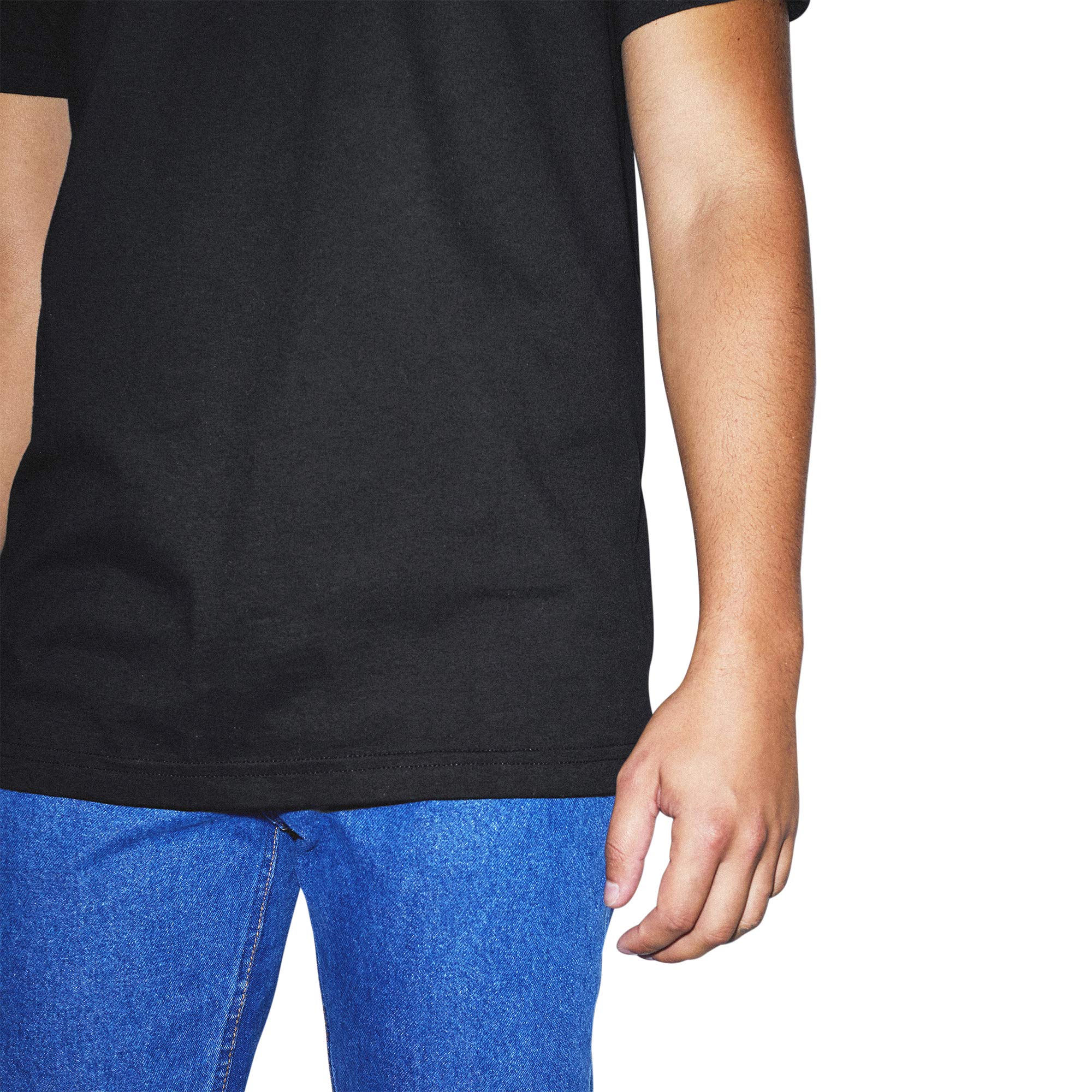 American Apparel mens Organic Fine Jersey Crewneck Short Sleeve T-shirt T Shirt, Black, Medium US