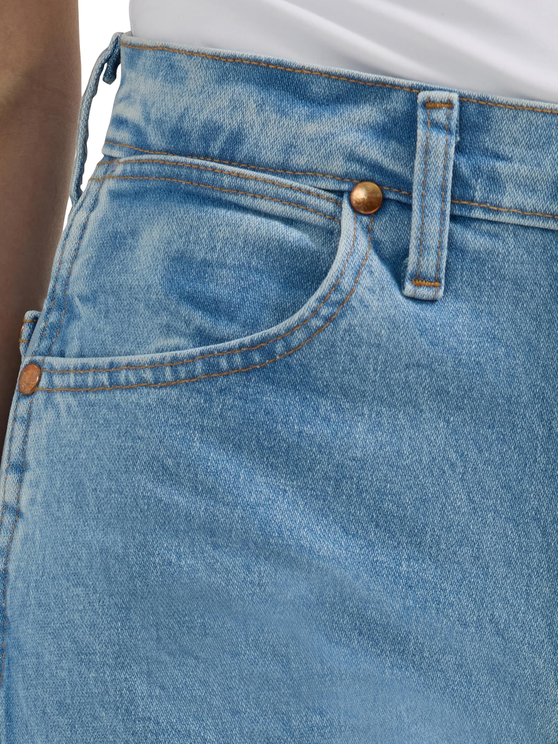 Wrangler Women's Cowboy Cut High Rise Slim Fit Tapered Leg Jean, Antique Wash, 0-36