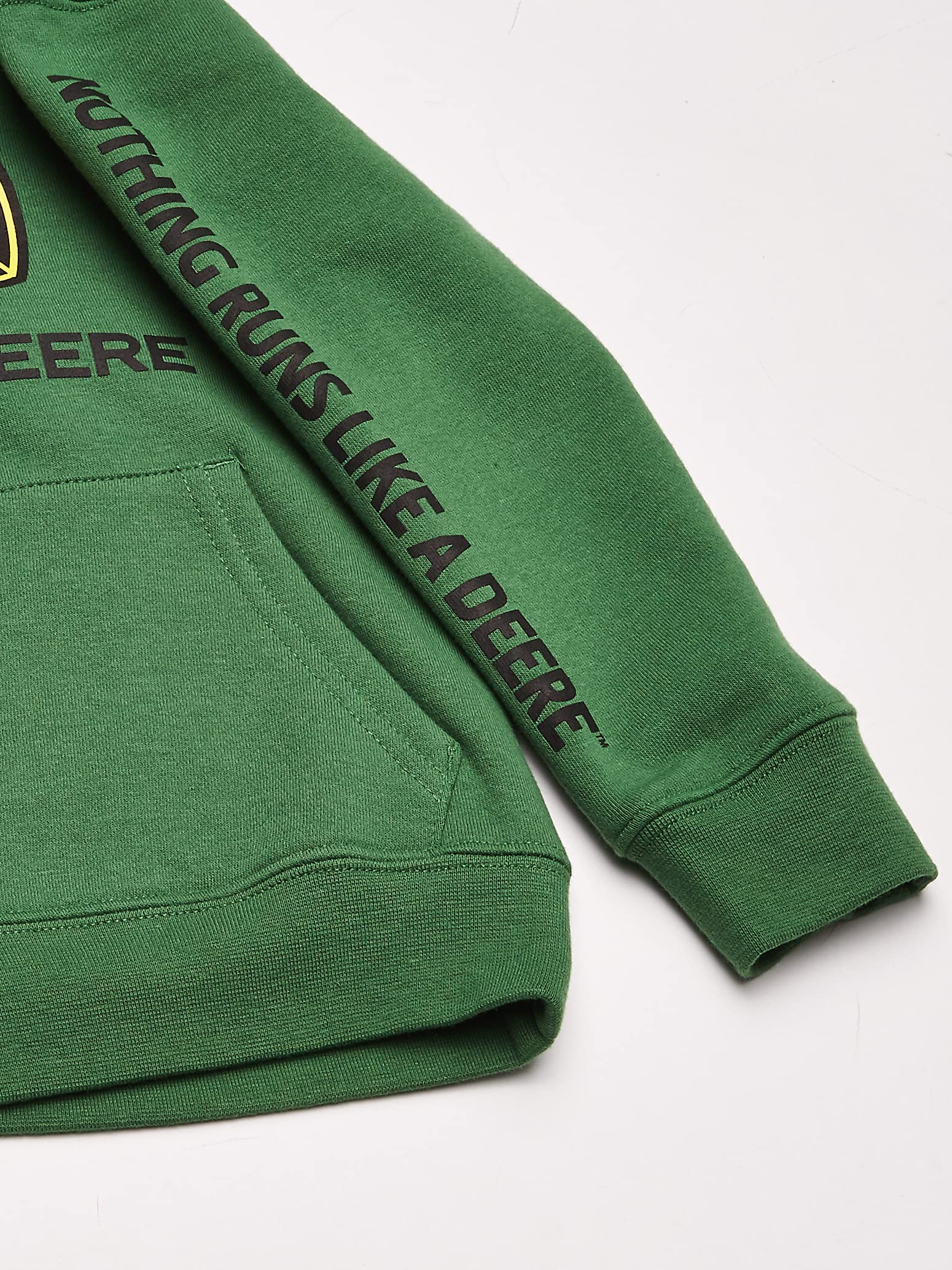 John Deere boys Fleece Hoody Pull Over Hooded Sweatshirt, Green Trademark, 14-16 US