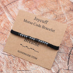 JoycuFF Gifts for Women Men Morse Code Bracelets for Women Coworker Leaving Gifts Fashion Best Friend BFF Silk Wrap Bracelet Fun