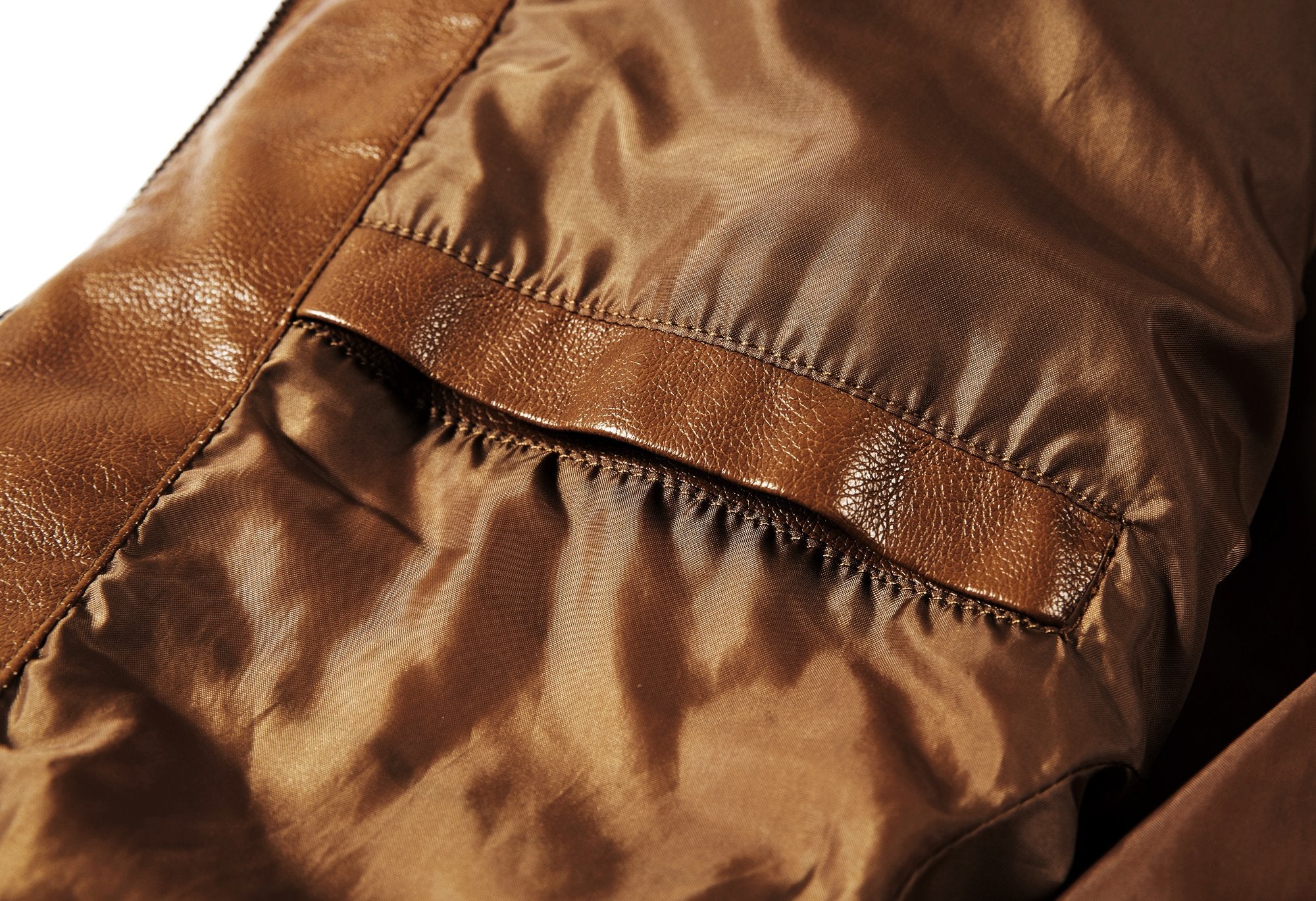 WULFUL Men's Stand Collar Leather Jacket Motorcycle Lightweight Faux Leather Outwear