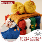 TEHOOK Fuzzy Christmas Socks, Christmas Stocking Stuffers Gifts for Women and Girls, Plush Winter Fuzzy Socks, Fluffy Cozy Warm