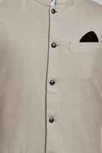 BE ACTIVE Mens Linen Blend Nehru Jacket With Mandarin Collar || Ethnic Koti For Men || Men Koti Formal|| Men Koti Wedding (RFKT