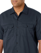 Dickies Men's Big and Tall Short Sleeve Work Shirt, Dark Navy, Extra Large