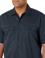 Unisex Short-Sleeve Work Shirt - BLAcK - S(D0102H7MFQX)