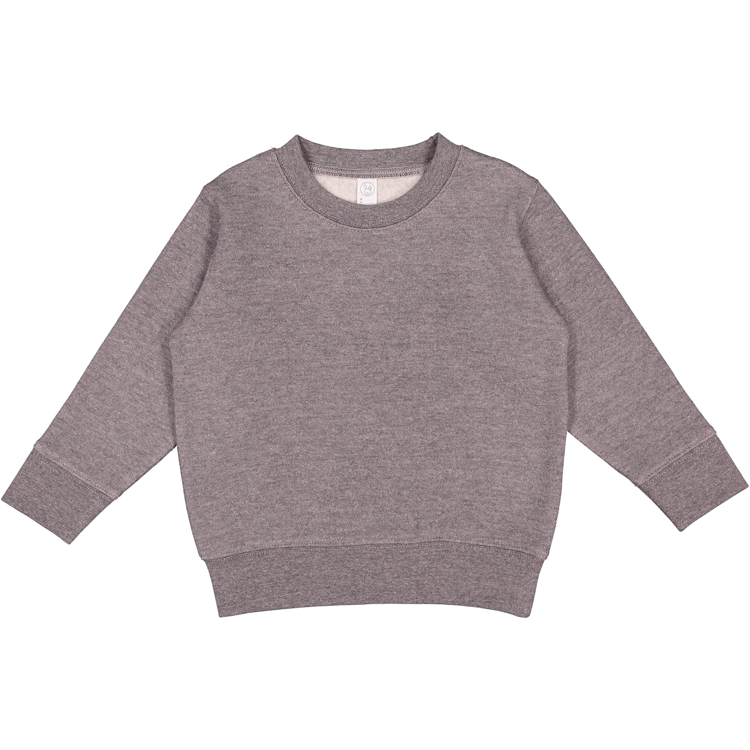 RABBIT SKINS Toddler Fleece Long Sleeve Pullover Sweatshirt, Granite Heather, 5/6