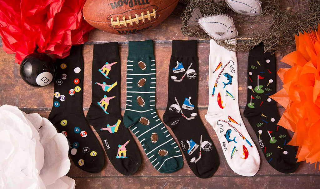 Foozys Men? Billiards Cool Sports Novelty Crew Socks | 2 Pair