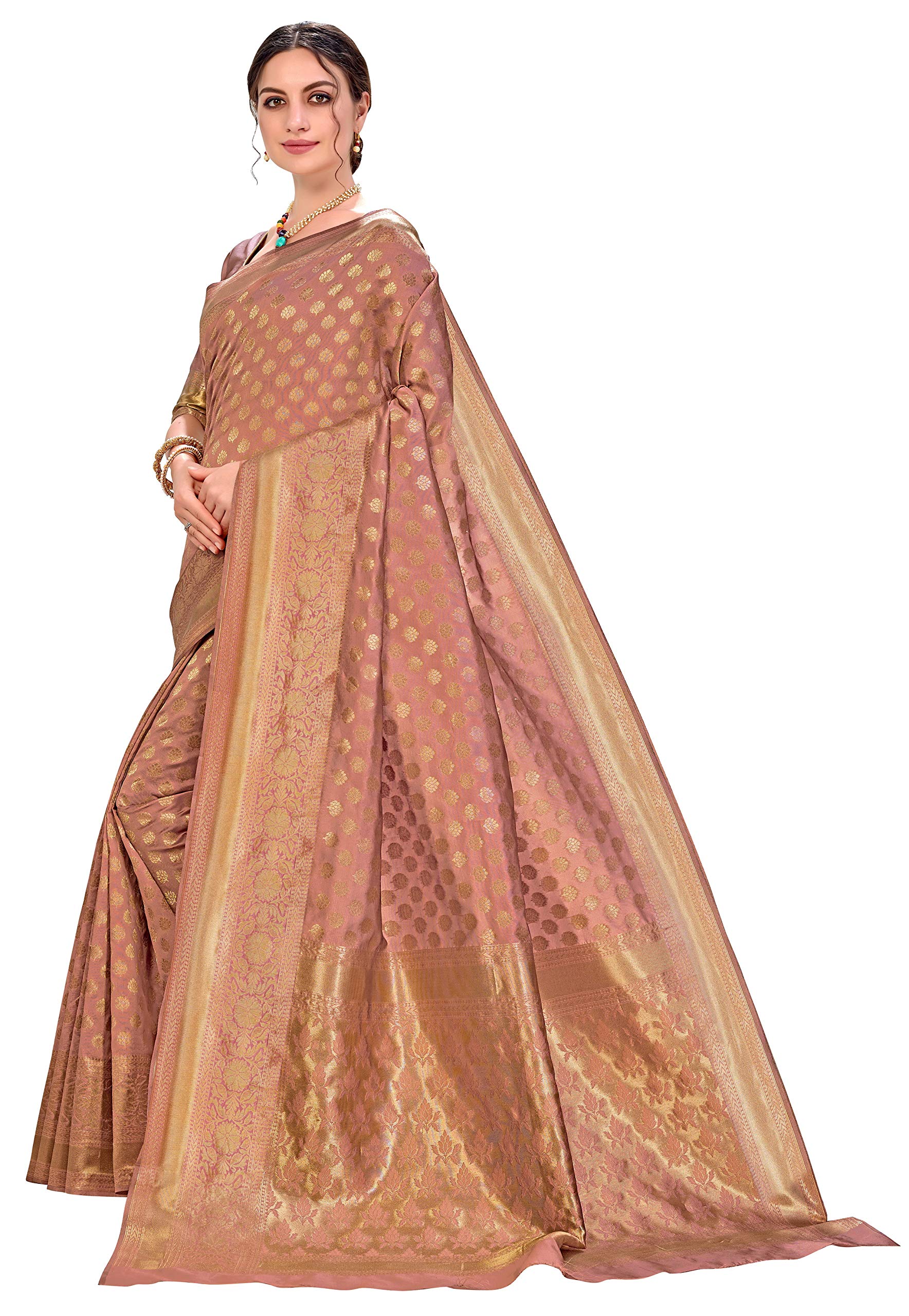 Glory Sarees Womens kanchipuram Art Silk Saree With Blouse Piece