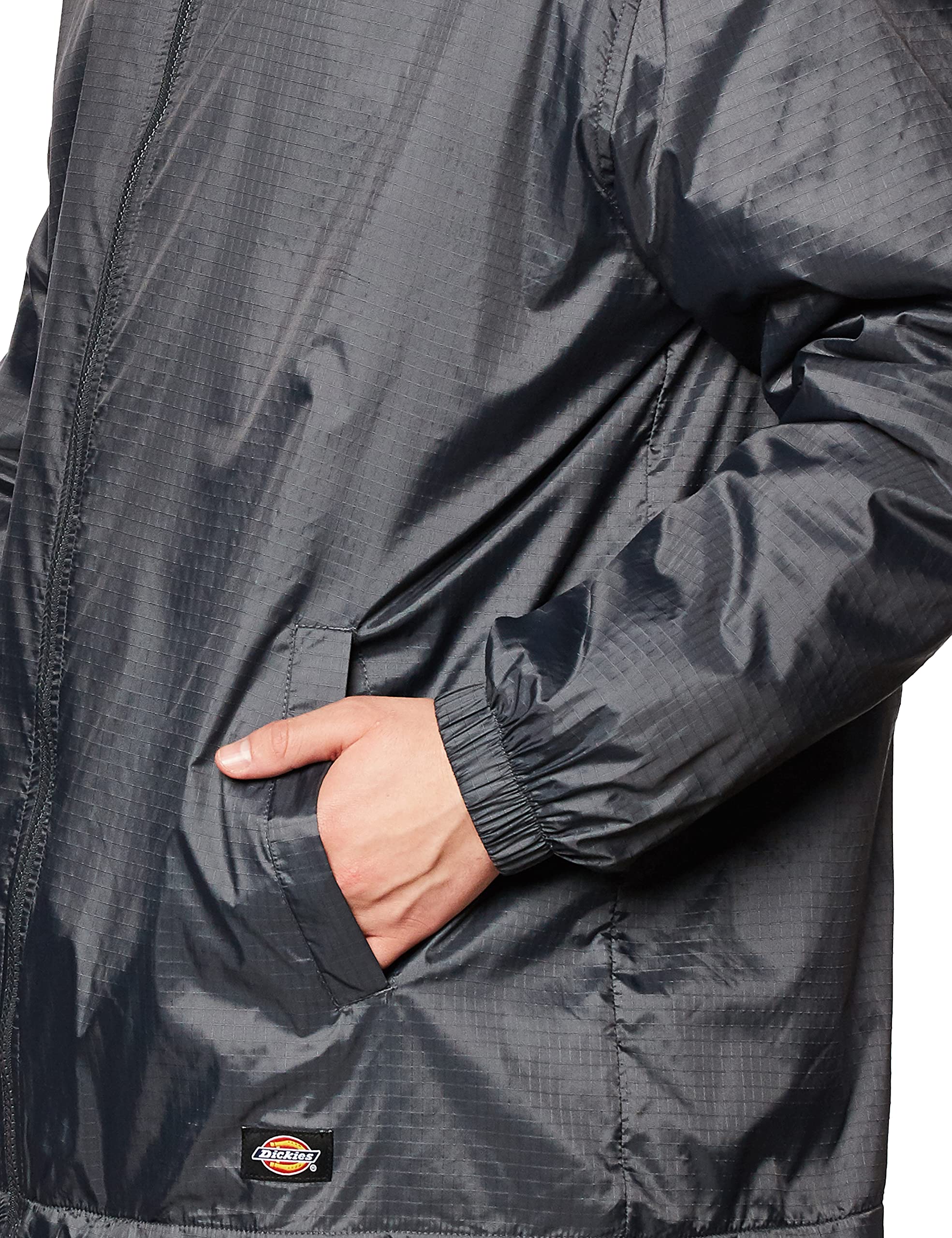 Mens Fleece-Lined Hooded Nylon Jacket - BLAcK - M(D0102H7ZXRT)