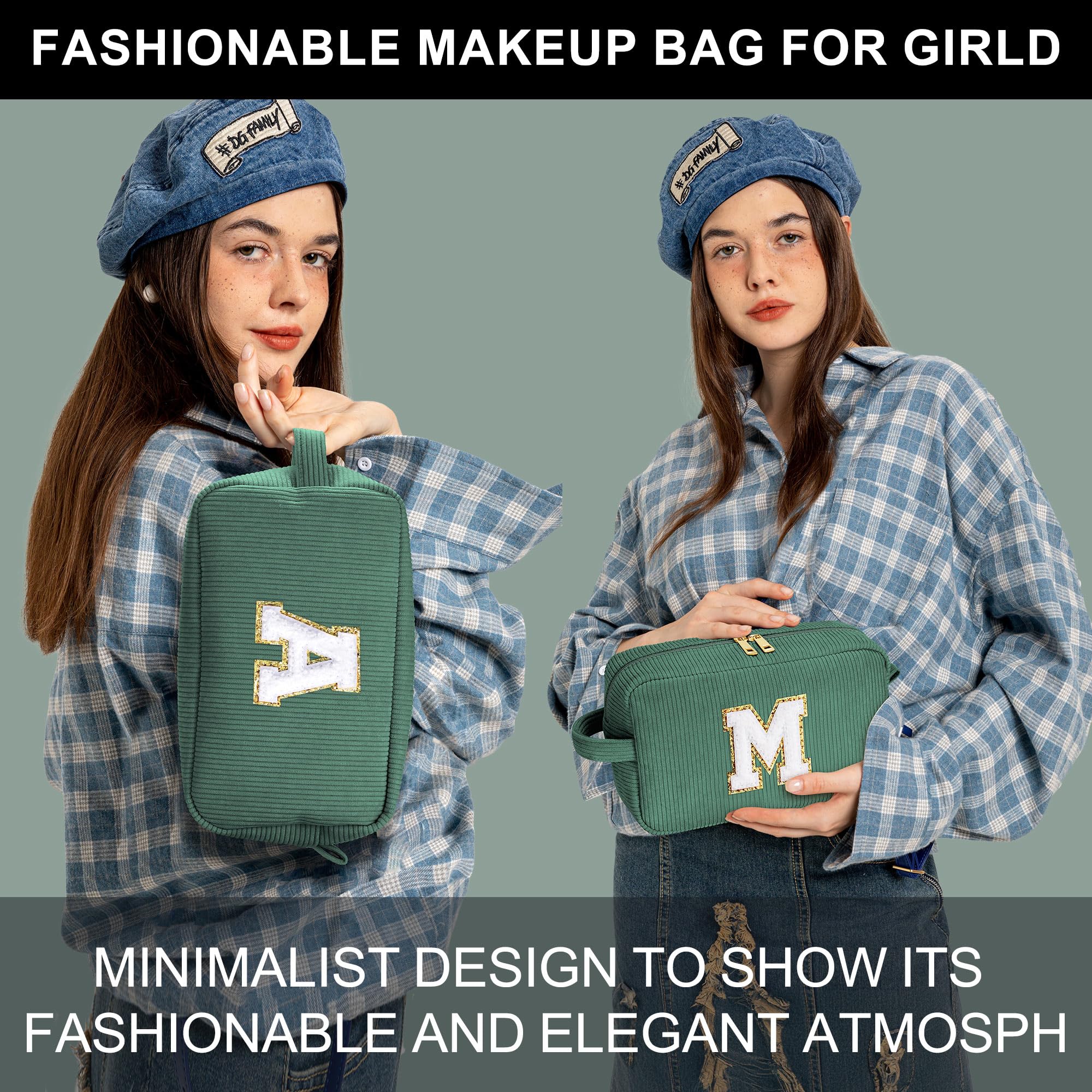 YOOLIFE Personalized Gifts - Travel Makeup Bag Cute Makeup Bag Make Up Bag Monogram Makeup Bag Travel Toiletry Bag Best Friend B