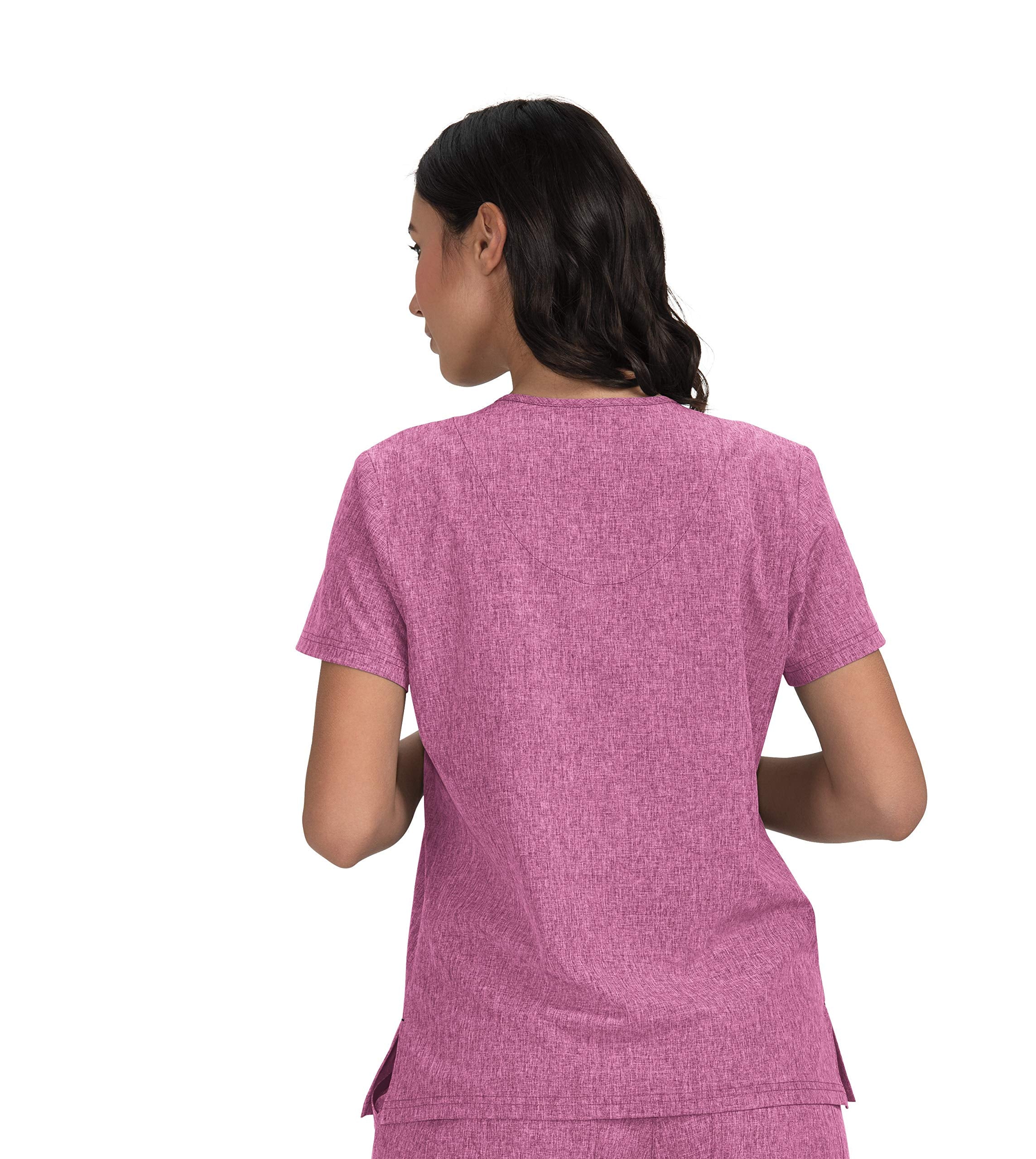 KOI Basics 373 Women's Becca Top (Heather Azalea Pink, X-Large)