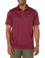 Under Armour Men's Tech Golf Polo, Maroon (609)/Graphite, Large Tall
