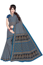 TAMAIRA FASHION Womens Plain Weave Cotton Saree Without Blouse Piece (802_Blue)