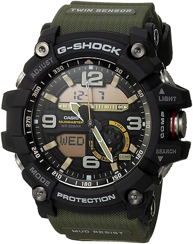 Casio Mens GG-1000-1A3CR Mudmaster G-SHOCK Quartz Casual Watch, Green