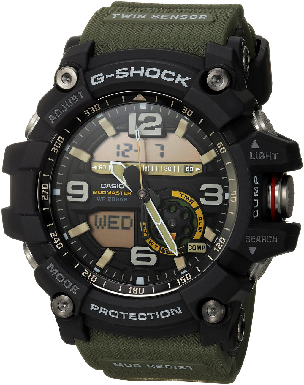 Casio Mens GG-1000-1A3CR Mudmaster G-SHOCK Quartz Casual Watch, Green
