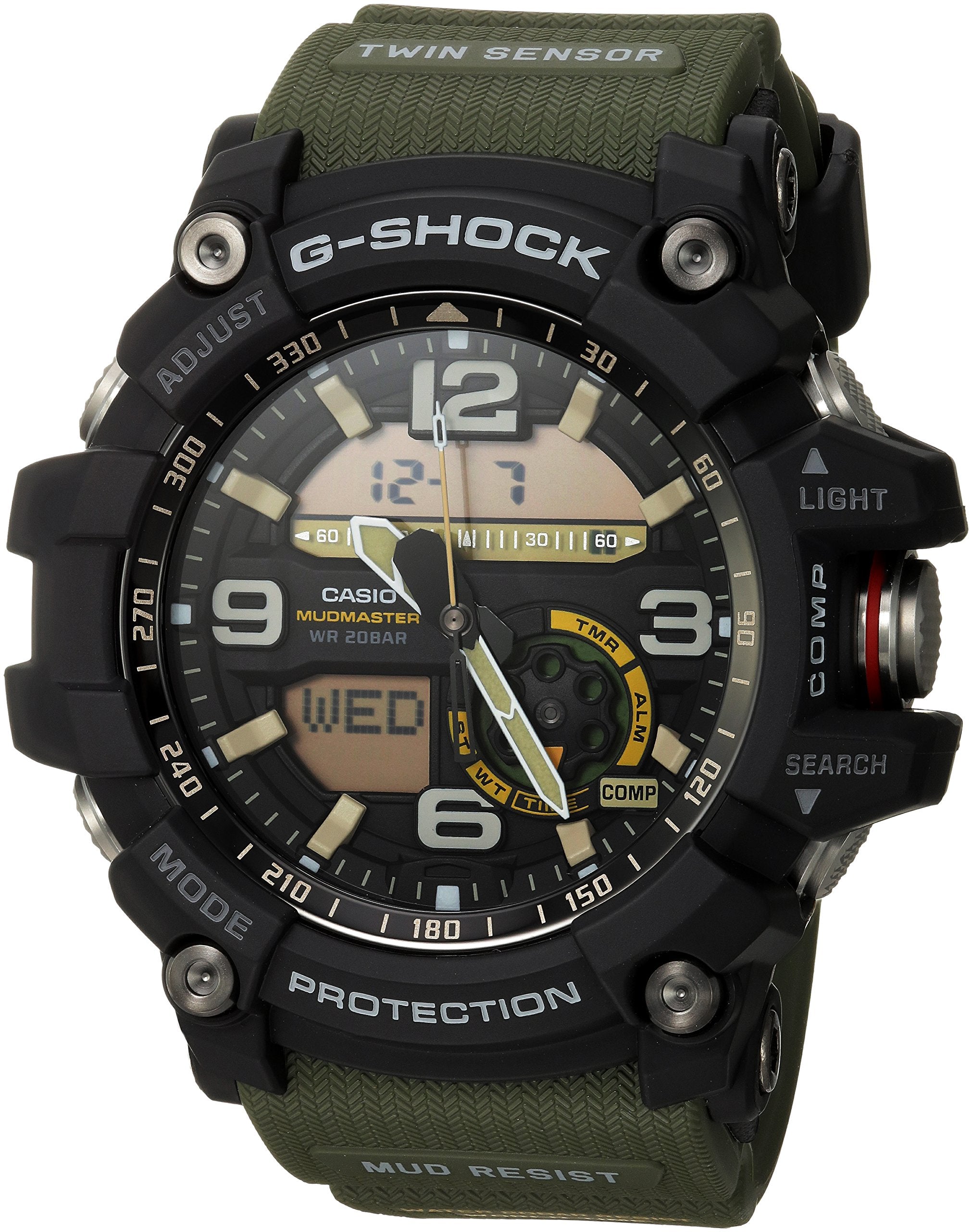 Casio Mens GG-1000-1A3CR Mudmaster G-SHOCK Quartz Casual Watch, Green