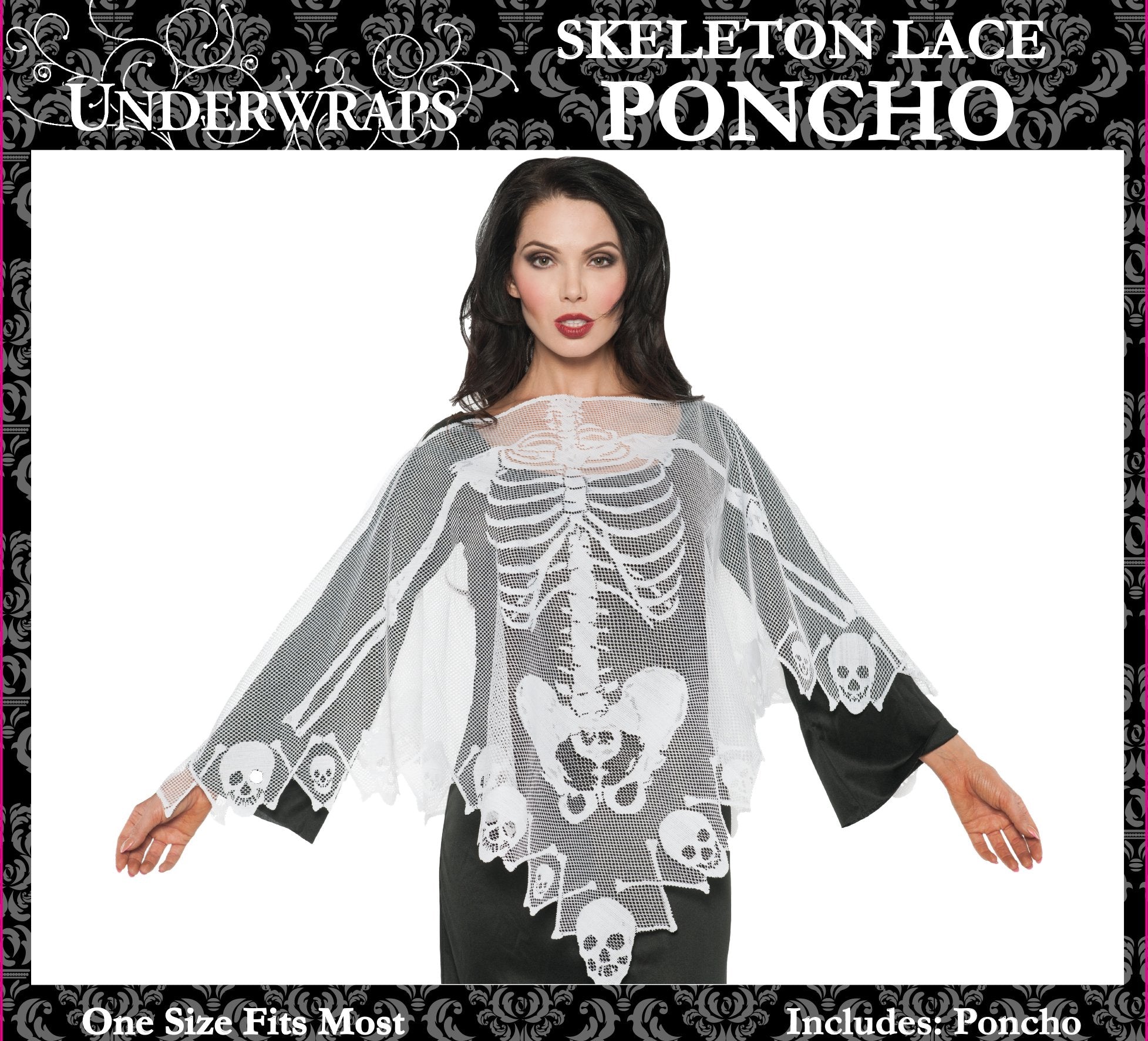 Women's Skeleton Lace Poncho