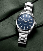 Stuhrling Original Blue Watch for Men Analog Watch Dial with Date - Stainless Steel Silver Bracelet, 3953 Mens Watch Collection