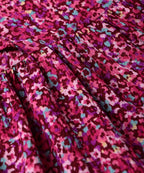 Beebay Kids Girls Abstract Print Ruffle Dress Maroon