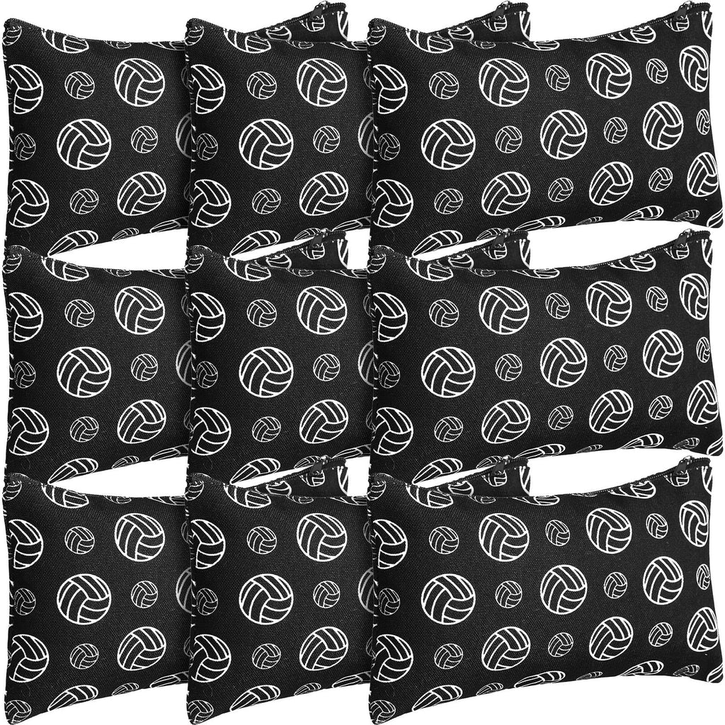 20 Pcs Sport Makeup Bag Sport Cosmetic Bag Canvas Gifts Softball Volleyball Football Baseball Tennis Accessories for Girls Toile