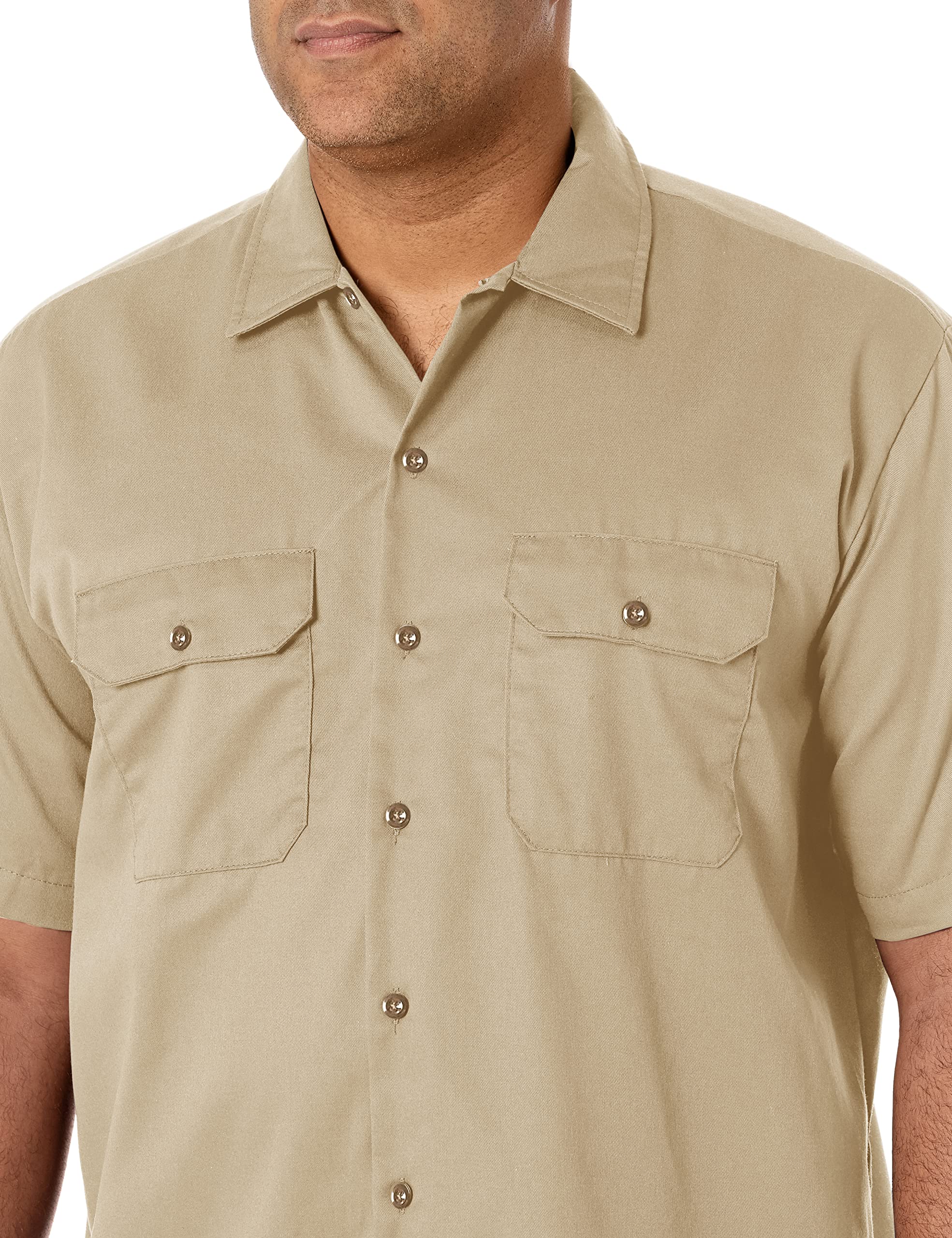 Unisex Short-Sleeve Work Shirt - BLAcK - S(D0102H7MFAT)