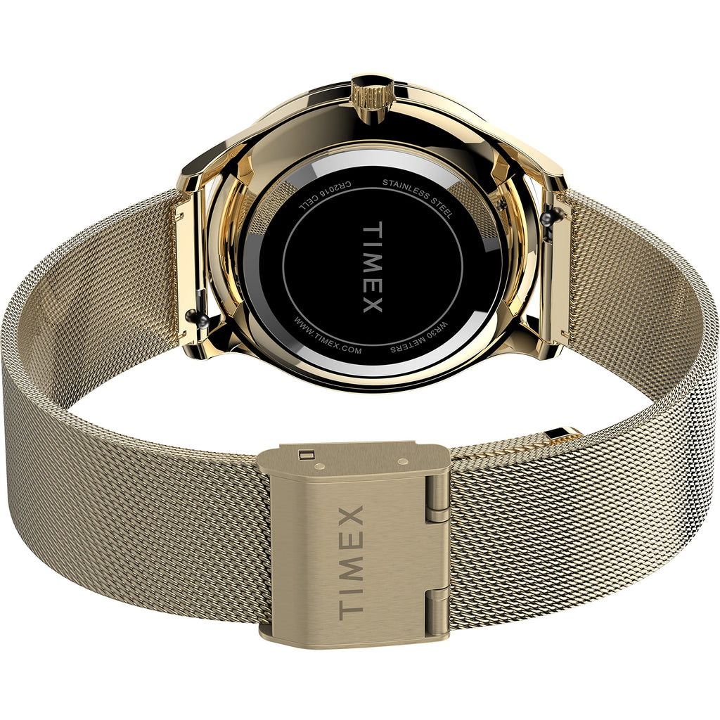 Timex Women's Modern Easy Reader 32mm Watch - Gold-Tone Case White Dial with Gold-Tone Stainless Steel Mesh Bracelet